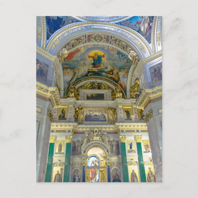 Postal Catedral de San Isaac en San Petersburgo, Rusia (Anverso)