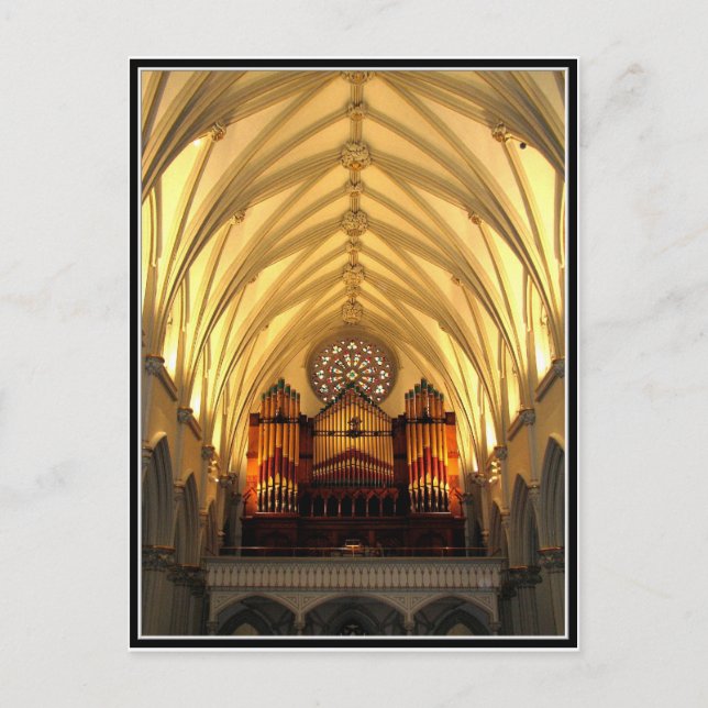Postal Catedral de San José - Coro Loft / Tuberías (Anverso)