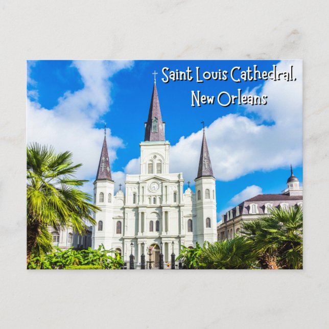 Postal Catedral de San Luis de Nueva Orleans Louisiana (Anverso)