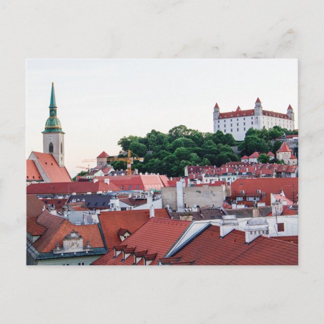 Postal Catedral de San Martín y Castillo de Bratislava (Anverso)