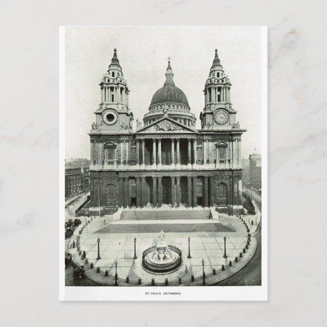 Postal Catedral de San Pablo de 1900 (Anverso)
