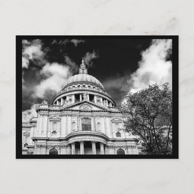 Postal Catedral de San Pablo, iglesias inglesas, Londres (Anverso)