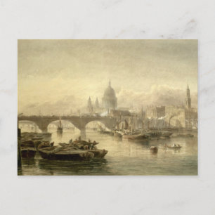 Postal Catedral de San Pablo y Puente de Londres desde el