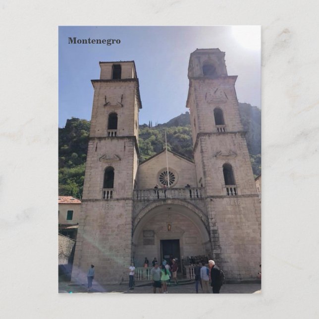Postal Catedral De San Tryphon, Kotor, Montenegro (Anverso)