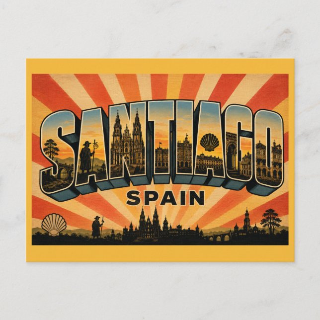 Postal Catedral de Santiago de Compostela España (Anverso)