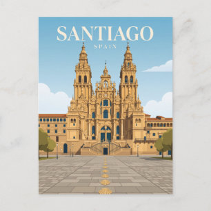 Postal Catedral de Santiago de Compostela España