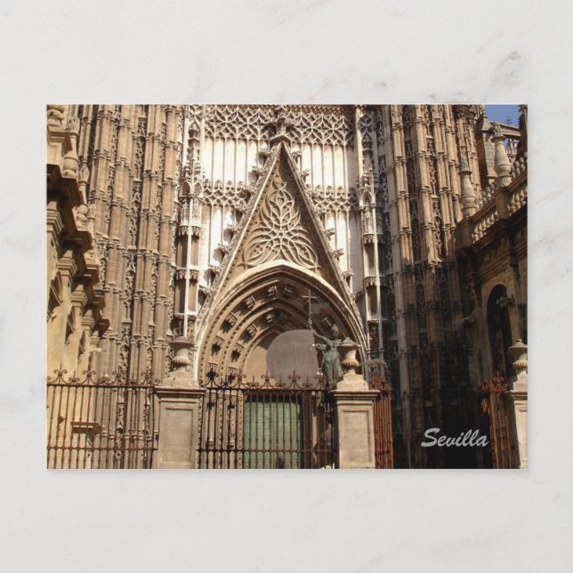 Postal Catedral de Sevilla frente a Postcard (Anverso)