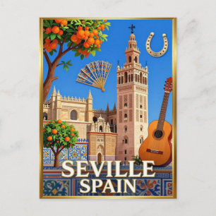 Postal Catedral de Sevilla Giralda Andalucía