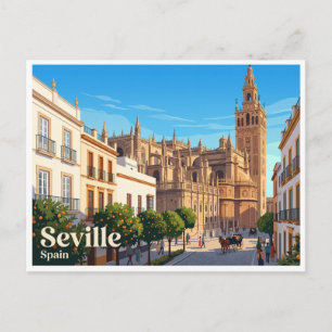 Postal Catedral de Sevilla y Giralda España