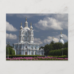 Postal Catedral de Smolny en San Petersburgo, Rusia