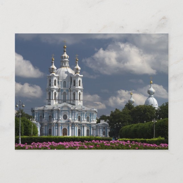 Postal Catedral de Smolny en San Petersburgo, Rusia (Anverso)