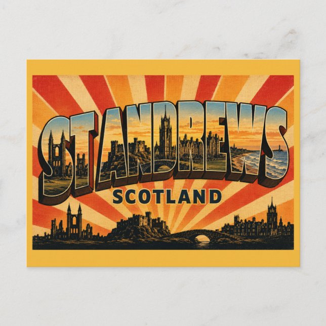 Postal Catedral de St Andrews Escocia (Anverso)