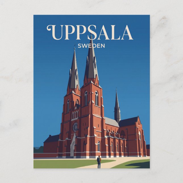 Postal Catedral de Uppsala Suecia (Anverso)