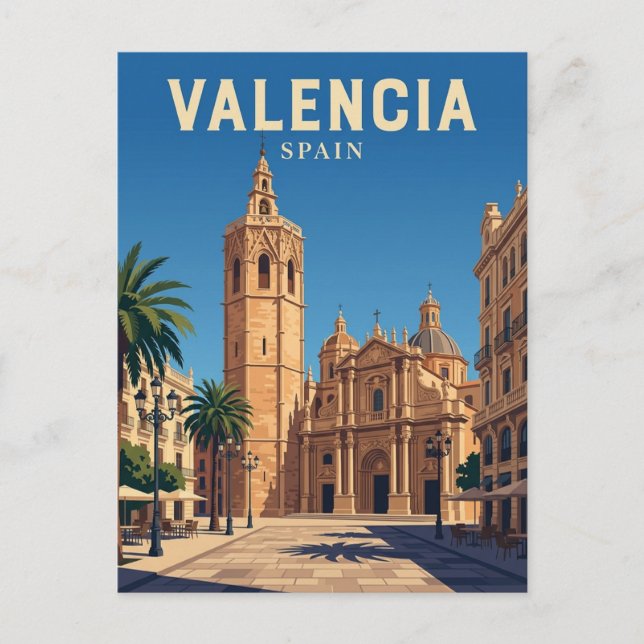 Postal Catedral de Valencia España (Anverso)