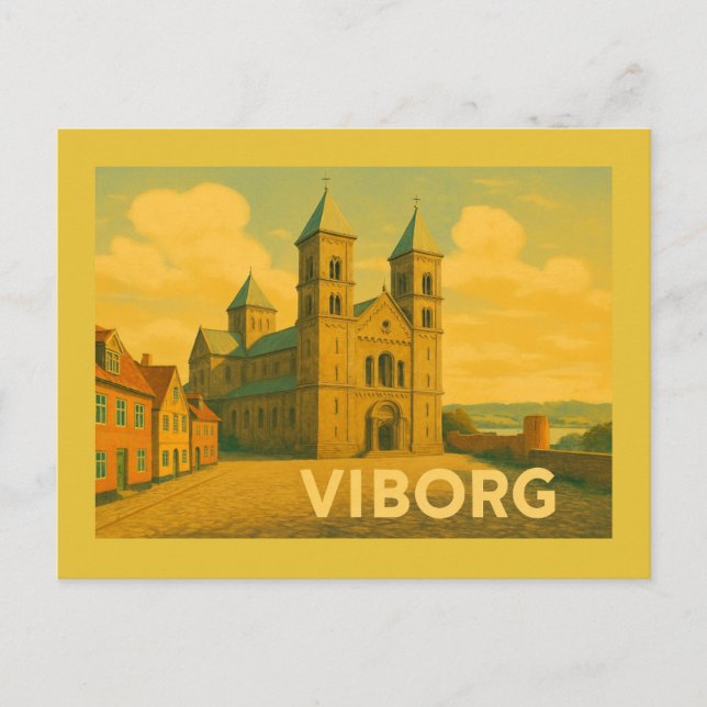 Postal Catedral de Viborg Dinamarca (Anverso)