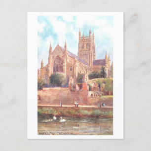 Postal Catedral de Worcester antigua