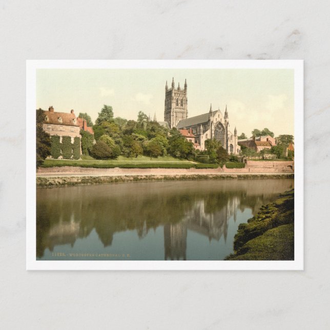 Postal Catedral de Worcester, Worcestershire, Inglaterra (Anverso)