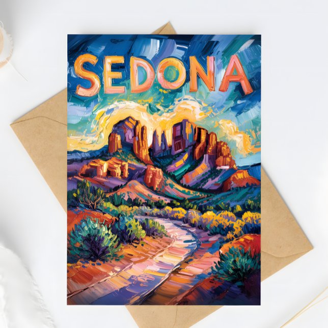 Postal Catedral del Desierto de Sedona Rock Viaje Van Gog (Subido por el creador)