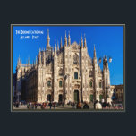 Postal Catedral del Duomo de Milán - Italia<br><div class="desc">La Catedral de Milán es la Catedral de Milán,  Lombardía,  Italia.
Las calles comerciales y los distritos más importantes de la ciudad incluyen la Piazza del Duomo (con la Galleria Vittorio Emanuele II).
Milán es uno de los lugares más importantes para los adictos a la moda.</div>