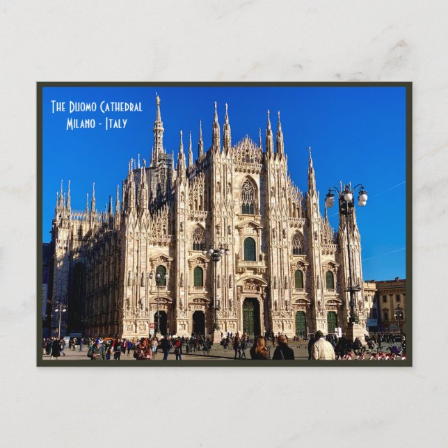Postal Catedral del Duomo de Milán - Italia (Anverso)