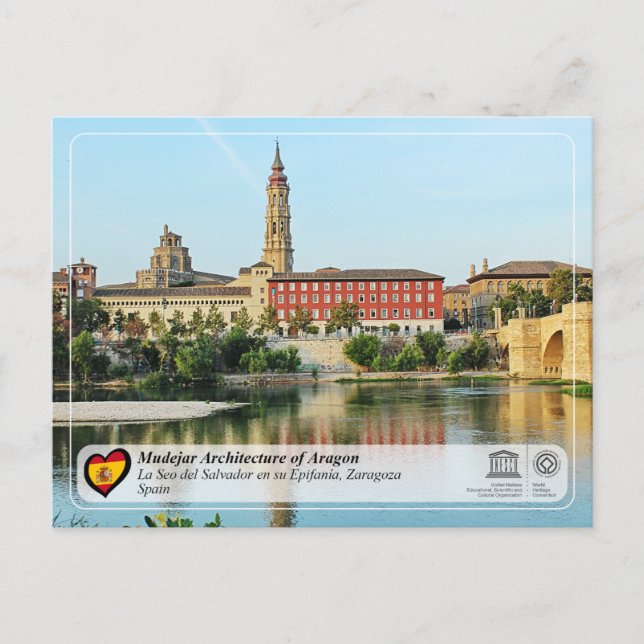 Postal Catedral del Salvador de Zaragoza (La Seo) (Anverso)