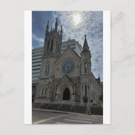 Postal Catedral gótica histórica con rosetón 