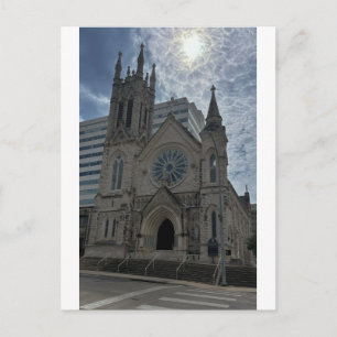 Postal Catedral gótica histórica con rosetón 