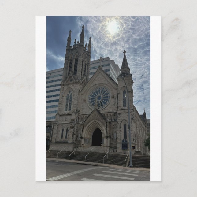 Postal Catedral gótica histórica con rosetón  (Anverso)