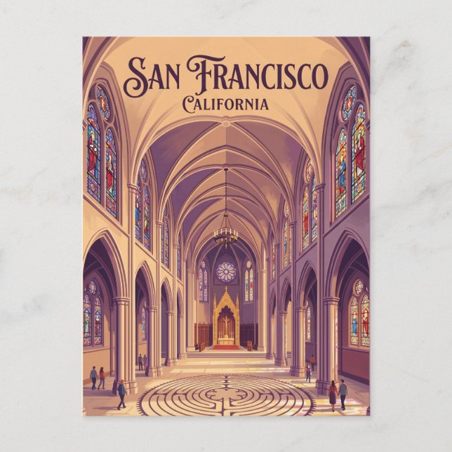 Postal Catedral Grace EE. UU. (Anverso)