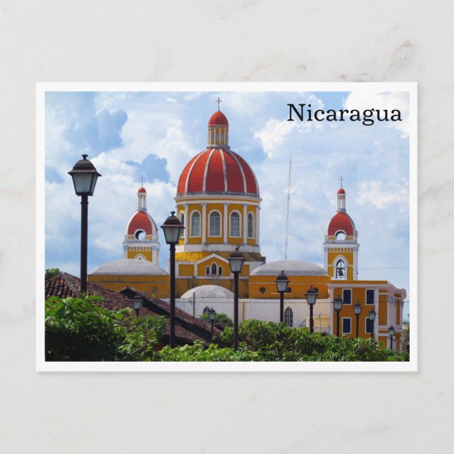 Postal catedral granada nicaragua (Anverso)