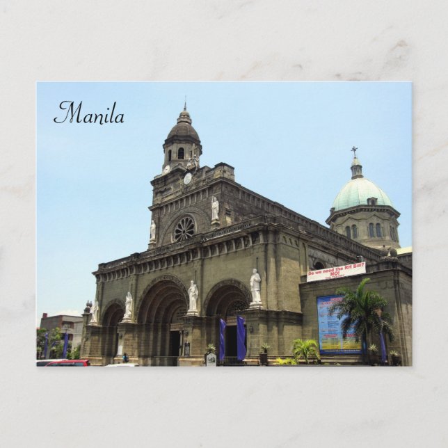 Postal catedral manila (Anverso)