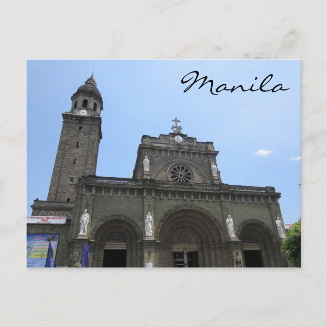 Postal catedral manila (Anverso)