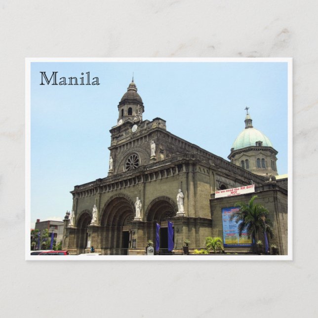 Postal catedral manila (Anverso)