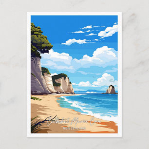 Postal Catedral Marine Cove Ilustracion de viajes de arte