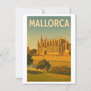 Postal Catedral Retro de Mallorca