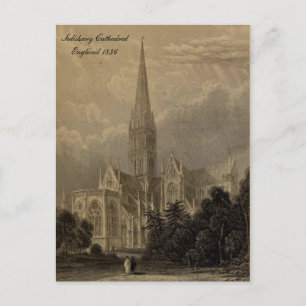Postal Catedrales de Inglaterra Series: Salisbury 1836