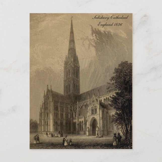 Postal Catedrales de la Serie de Inglaterra: Salisbury 18 (Anverso)
