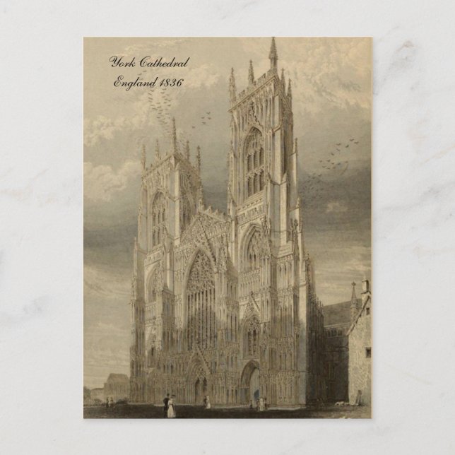 Postal Catedrales de la Serie de Inglaterra: York 1836 (Anverso)