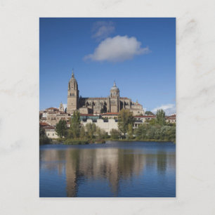 Postal Catedrales de Salamanca y pueblo