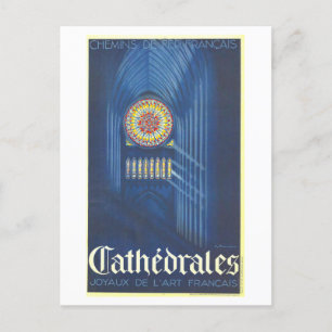 Postal Catedrales - Joyas de viajes vintage de arte franc