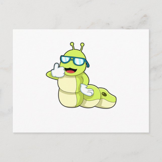 Postal Caterpillar con vidrio (Anverso)