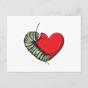 Postal Caterpillar Love Heart