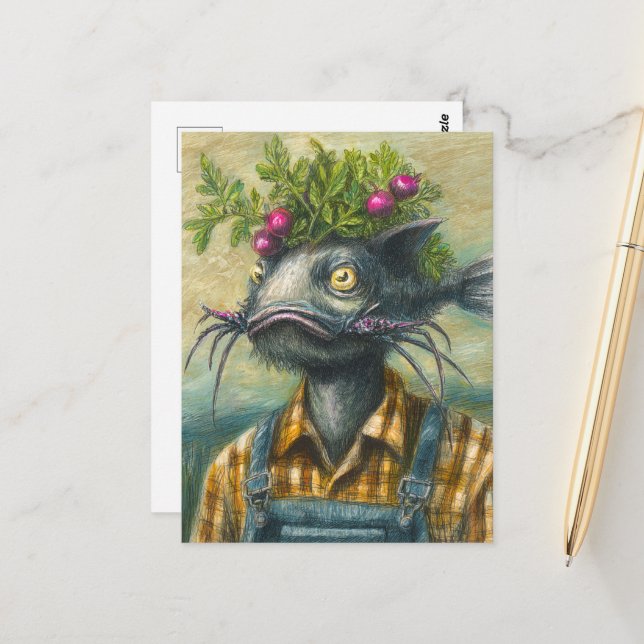 Postal Catfish Gardener Surreal (Anverso/Reverso In Situ)