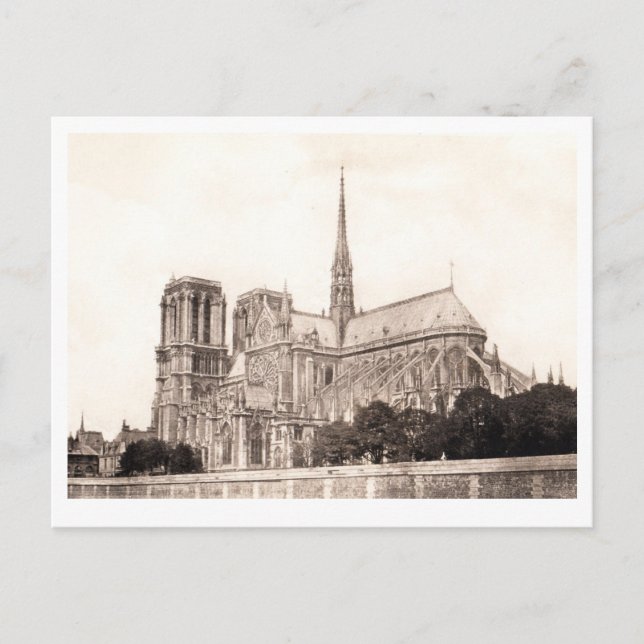 Postal Cathedral Notre Dame Postcard (Anverso)