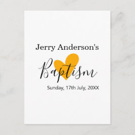 Postal Catholic baptism kids modern simple QR minimal