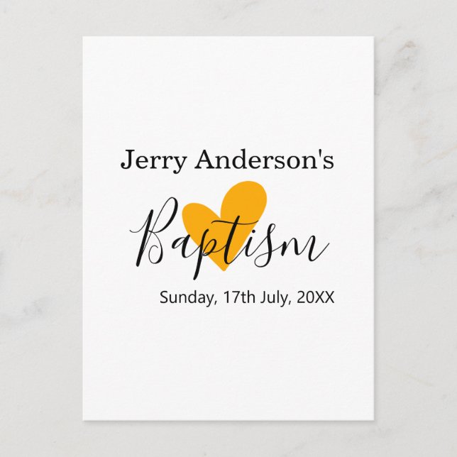 Postal Catholic baptism kids modern simple QR minimal (Anverso)