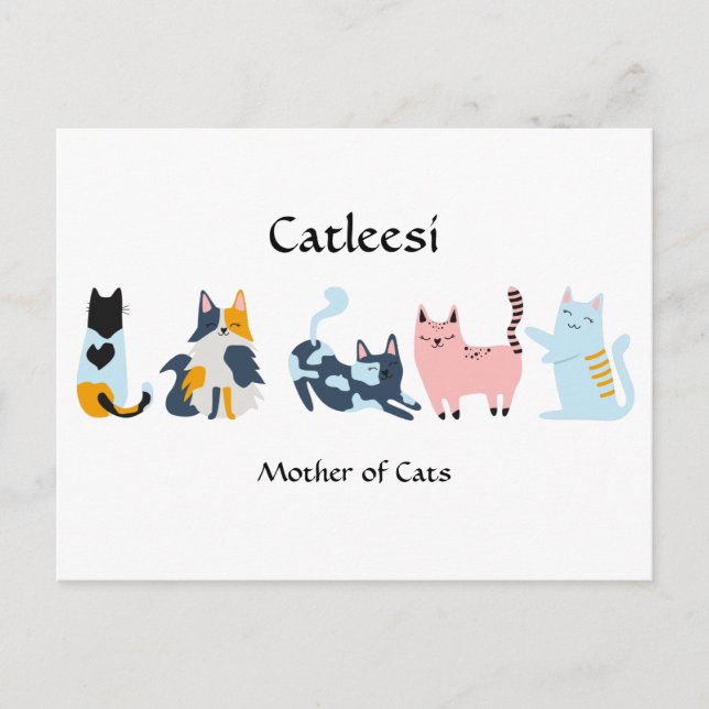 Postal Catleesi, Madre de Gatos (Anverso)