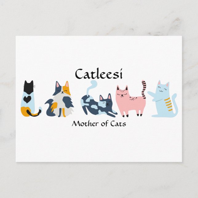 Postal Catleesi, madre de gatos (Anverso)