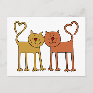 Postal Cats de amor