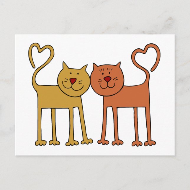 Postal Cats de amor (Anverso)